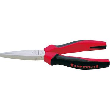 Snipe nose pliers with flat jaws and multi-component handle type 5163